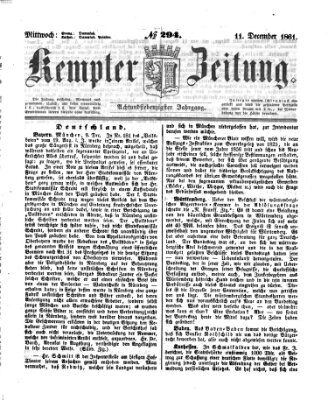 Kemptner Zeitung Mittwoch 11. Dezember 1861