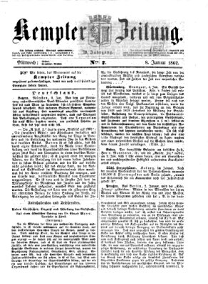 Kemptner Zeitung Mittwoch 8. Januar 1862