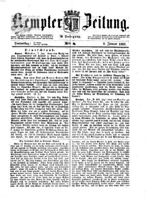 Kemptner Zeitung Donnerstag 9. Januar 1862