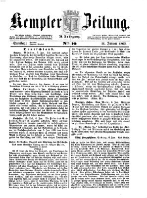 Kemptner Zeitung Samstag 11. Januar 1862