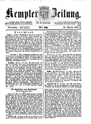 Kemptner Zeitung Donnerstag 23. Januar 1862