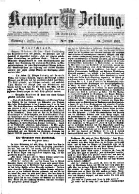 Kemptner Zeitung Sonntag 26. Januar 1862