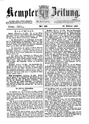 Kemptner Zeitung Freitag 28. Februar 1862