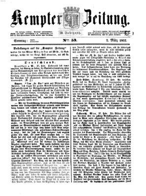 Kemptner Zeitung Sonntag 2. März 1862