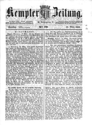 Kemptner Zeitung Samstag 22. März 1862