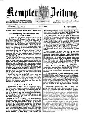 Kemptner Zeitung Dienstag 1. April 1862