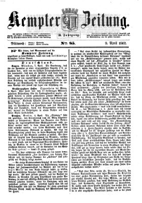 Kemptner Zeitung Mittwoch 9. April 1862