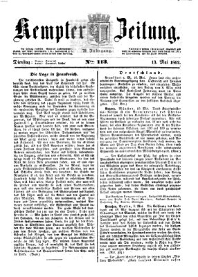 Kemptner Zeitung Dienstag 13. Mai 1862