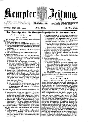 Kemptner Zeitung Freitag 16. Mai 1862