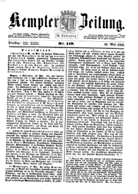 Kemptner Zeitung Dienstag 20. Mai 1862