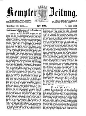 Kemptner Zeitung Samstag 7. Juni 1862