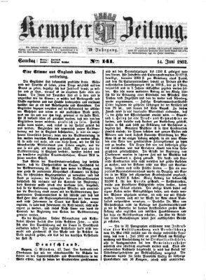 Kemptner Zeitung Samstag 14. Juni 1862