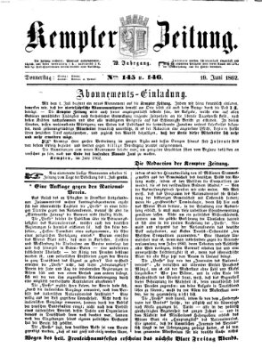 Kemptner Zeitung Donnerstag 19. Juni 1862