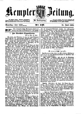 Kemptner Zeitung Samstag 21. Juni 1862