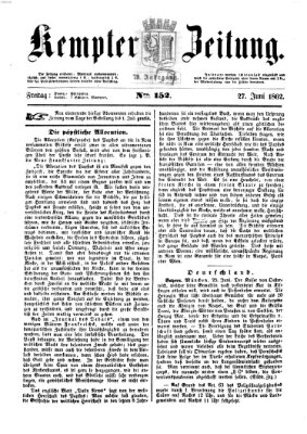 Kemptner Zeitung Freitag 27. Juni 1862