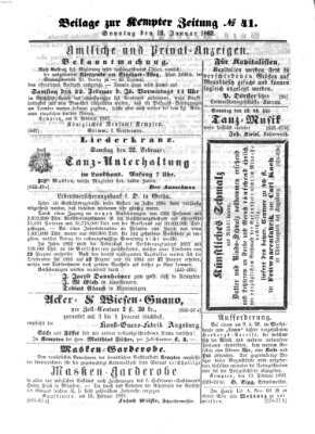 Kemptner Zeitung Donnerstag 16. Januar 1862