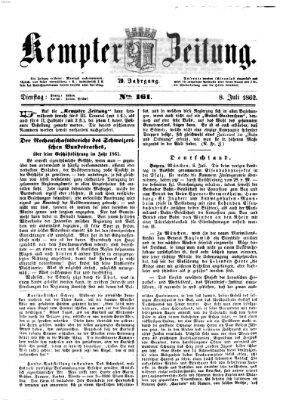 Kemptner Zeitung Dienstag 8. Juli 1862