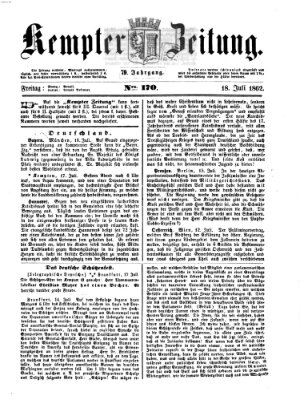 Kemptner Zeitung Freitag 18. Juli 1862