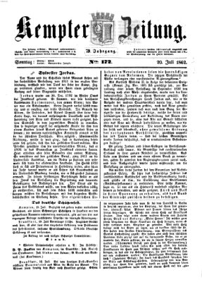 Kemptner Zeitung Sonntag 20. Juli 1862