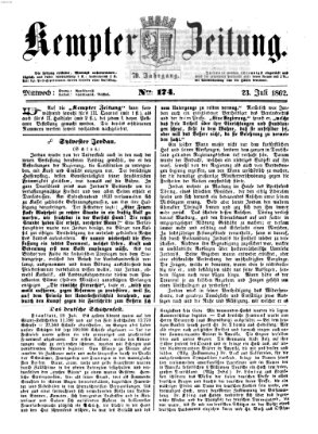 Kemptner Zeitung Mittwoch 23. Juli 1862