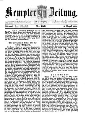 Kemptner Zeitung Mittwoch 6. August 1862