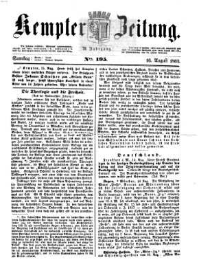 Kemptner Zeitung Samstag 16. August 1862