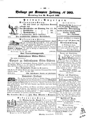 Kemptner Zeitung Sonntag 24. August 1862