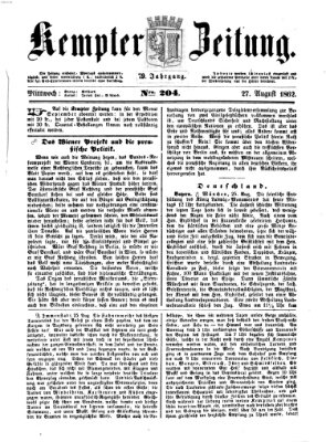 Kemptner Zeitung Mittwoch 27. August 1862