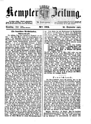 Kemptner Zeitung Samstag 20. September 1862