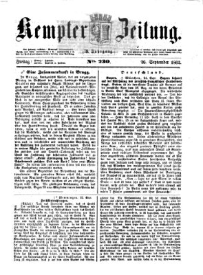 Kemptner Zeitung Freitag 26. September 1862