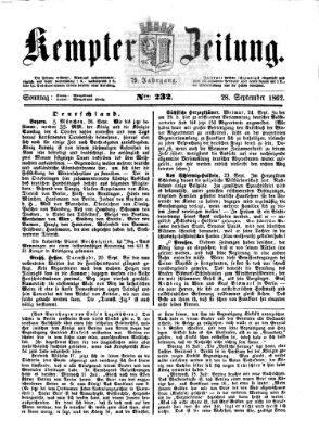 Kemptner Zeitung Sonntag 28. September 1862