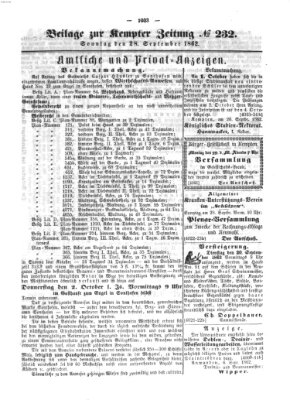 Kemptner Zeitung Sonntag 28. September 1862