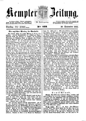 Kemptner Zeitung Dienstag 30. September 1862