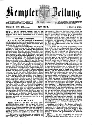 Kemptner Zeitung Mittwoch 1. Oktober 1862