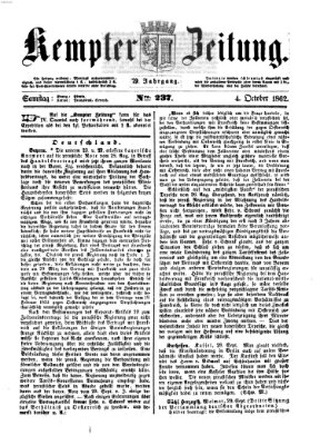 Kemptner Zeitung Samstag 4. Oktober 1862