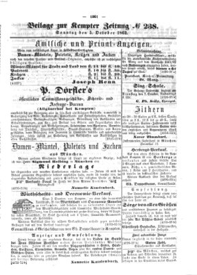 Kemptner Zeitung Sonntag 5. Oktober 1862