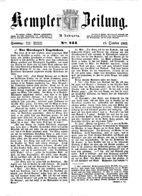 Kemptner Zeitung Sonntag 12. Oktober 1862