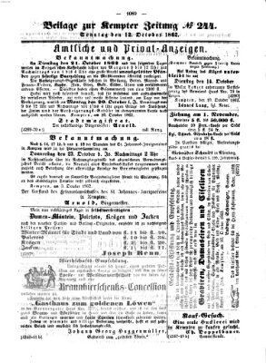 Kemptner Zeitung Sonntag 12. Oktober 1862