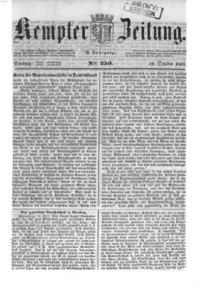 Kemptner Zeitung Sonntag 19. Oktober 1862