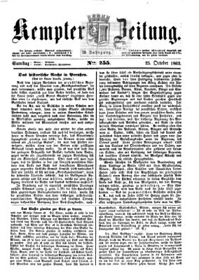 Kemptner Zeitung Samstag 25. Oktober 1862