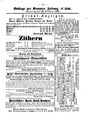 Kemptner Zeitung Sonntag 26. Oktober 1862