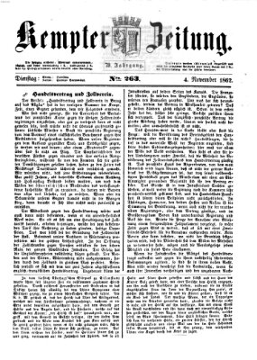 Kemptner Zeitung Dienstag 4. November 1862