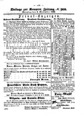 Kemptner Zeitung Sonntag 9. November 1862