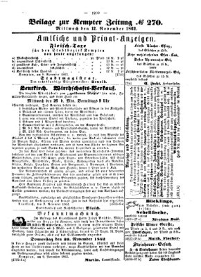 Kemptner Zeitung Mittwoch 12. November 1862