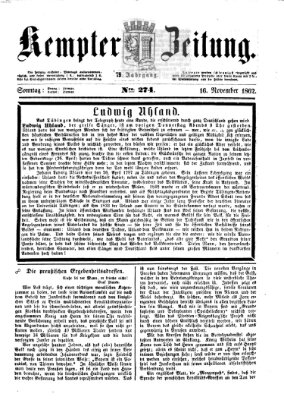 Kemptner Zeitung Sonntag 16. November 1862