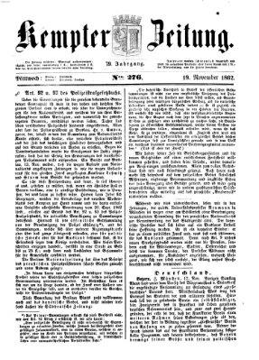 Kemptner Zeitung Mittwoch 19. November 1862