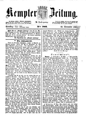 Kemptner Zeitung Samstag 29. November 1862