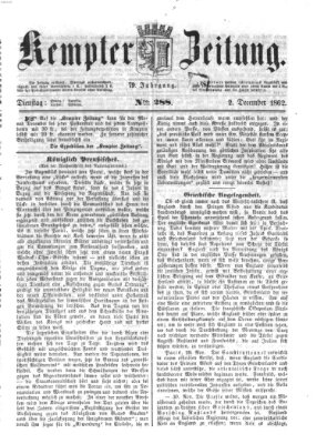 Kemptner Zeitung Dienstag 2. Dezember 1862