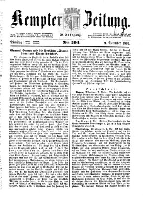 Kemptner Zeitung Dienstag 9. Dezember 1862