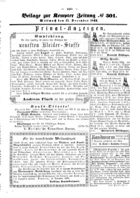 Kemptner Zeitung Mittwoch 17. Dezember 1862